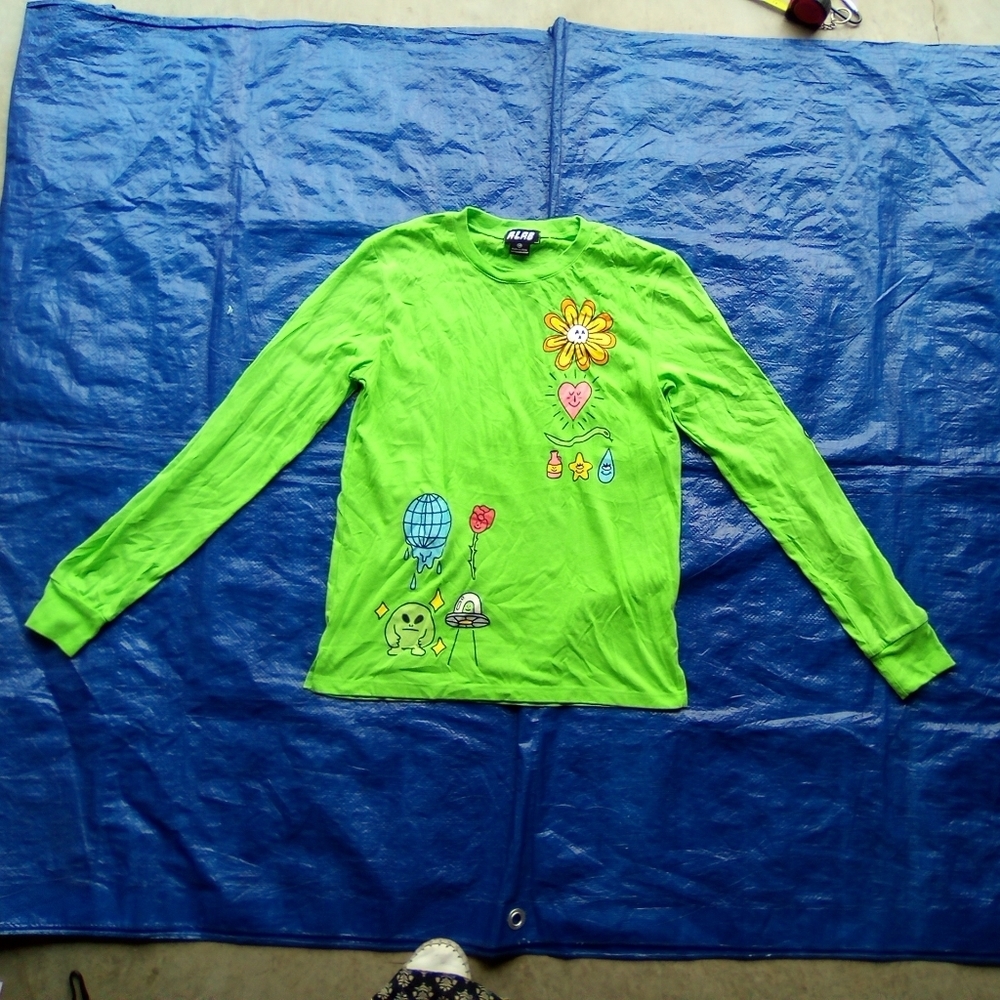 Alab Green Graphic Long Sleeve Shirt